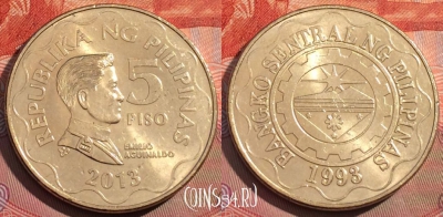 Филиппины 5 писо 2013 года, KM# 272, 268a-032