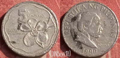 Филиппины 5 сентимо 1990 года, KM# 239, 440-043