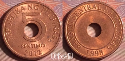 Филиппины 5 сентимо 2012 года, KM# 268, 156j-040