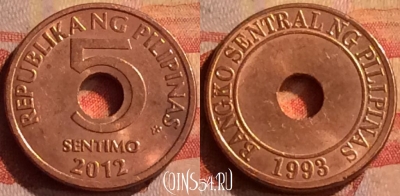 Филиппины 5 сентимо 2012 года, KM# 268, 312n-120