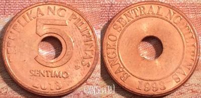 Филиппины 5 сентимо 2013 года, KM# 268, a071-114
