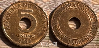 Филиппины 5 сентимо 2014 года, KM# 268, s484s-139