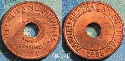 Филиппины 5 сентимо 2014 года, KM# 268, a108-113
