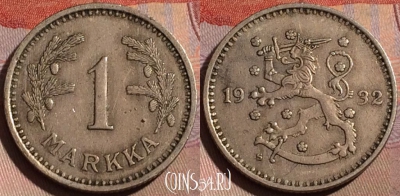 Финляндия 1 марка 1932 года, KM# 30, 185b-046