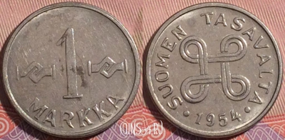 Финляндия 1 марка 1954 года, KM# 36a, a055-144