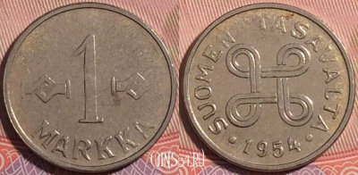 Финляндия 1 марка 1954 года, KM# 36a, a055-145