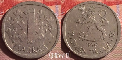 Финляндия 1 марка 1976 года, KM# 49a, 064j-030