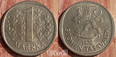 Финляндия 1 марка 1978 года, KM# 49a, 050p-028