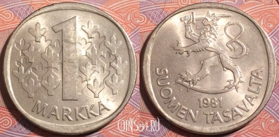 Финляндия 1 марка 1981 года, KM# 49a, a055-139