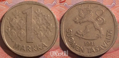 Финляндия 1 марка 1981 года, KM# 49a, a158-031