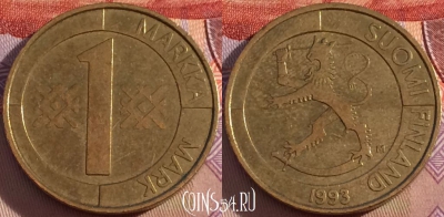 Финляндия 1 марка 1993 года, KM# 76, 103b-064