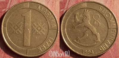 Финляндия 1 марка 1994 года, KM# 76, 421n-002