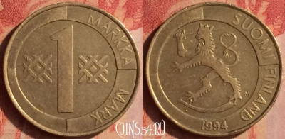 Финляндия 1 марка 1994 года, KM# 76, 437-077