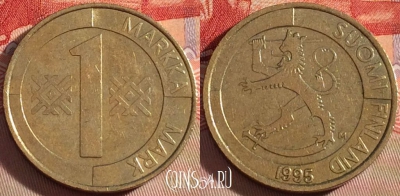 Финляндия 1 марка 1995 года, KM# 76, 091b-123