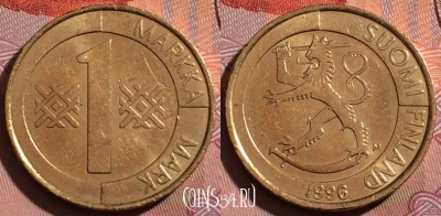 Финляндия 1 марка 1996 года, KM# 76, 216b-034