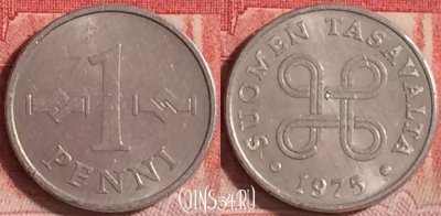 Финляндия 1 пенни 1975 года, KM# 44a, 204j-007
