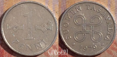 Финляндия 1 пенни 1979 года, KM# 44a, 164a-025