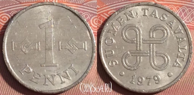 Финляндия 1 пенни 1979 года, KM# 44a, 226a-065