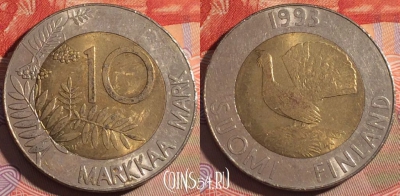Финляндия 10 марок 1993 года, KM# 77, 193a-109