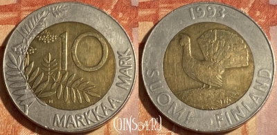 Финляндия 10 марок 1993 года, KM# 77, 463q-164 ♛