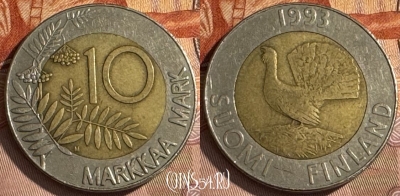 Финляндия 10 марок 1993 года, KM# 77, s513s-066
