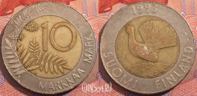 Финляндия 10 марок 1993 года, KM# 77, a114-019