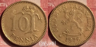 Финляндия 10 пенни 1976 года, KM# 46, 115m-018