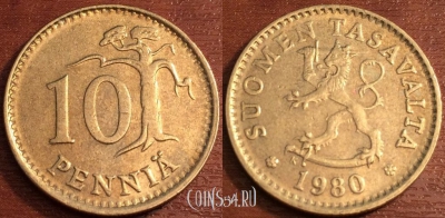Финляндия 10 пенни 1980 года, см. сост., 66-054b