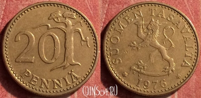 Финляндия 20 пенни 1976 года, KM# 47, 378n-144