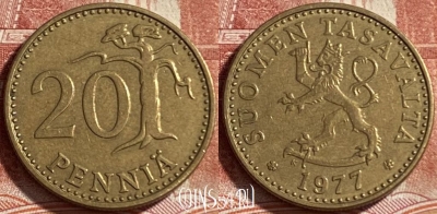 Финляндия 20 пенни 1977 года, KM# 47, 492р-049