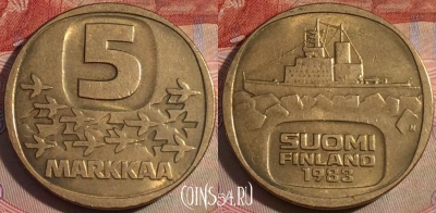 Финляндия 5 марок 1983 года, KM# 57, 151b-069