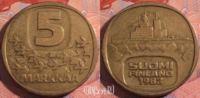 Финляндия 5 марок 1983 года, KM# 57, a136-011