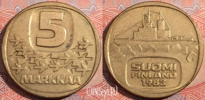 Финляндия 5 марок 1983 года, KM# 57, b080-105