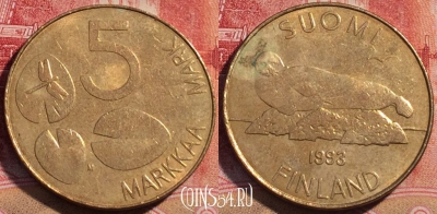 Финляндия 5 марок 1993 года, KM# 73, 072c-127
