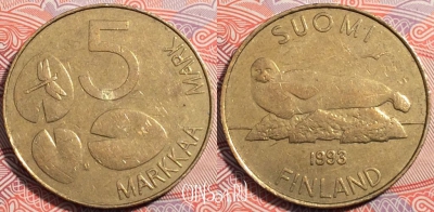 Финляндия 5 марок 1993 года, KM# 73, a119-133