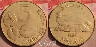 Финляндия 5 марок 1994 года, KM# 73, 082l-077