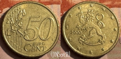 Финляндия 50 евроцентов 2000 года, KM# 103, 467s-592