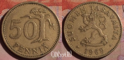 Финляндия 50 пенни 1969 года, KM# 48, 234b-118