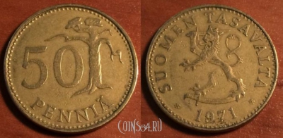 Финляндия 50 пенни 1971 года, KM# 47, 41-081