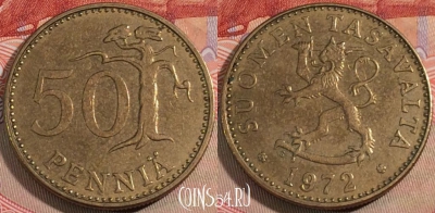 Финляндия 50 пенни 1972 года, KM# 48, 135b-004