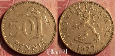 Финляндия 50 пенни 1977 года, KM# 48, 425-142