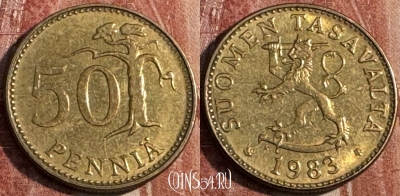 Финляндия 50 пенни 1983 года, KM# 48, 108s-022 ♛