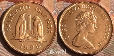 Фолклендские острова 1 пенни 1998 г., UNC, 508s-033