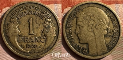 Франция 1 франк 1932 года, KM# 885, 333s-066