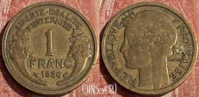 Франция 1 франк 1936 года, KM# 885, 157q-095 ♛