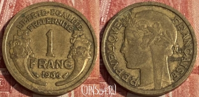 Франция 1 франк 1936 года, KM# 885, 407p-056 ♛