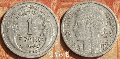 Франция 1 франк 1949 года B, KM# 885a, 447o-078