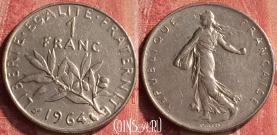 Франция 1 франк 1964 года, KM# 925, 361n-008