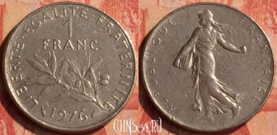 Франция 1 франк 1976 года, KM# 925, 047n-013