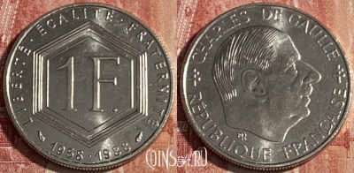 Франция 1 франк 1988 года, KM# 963, 425p-112 ♛